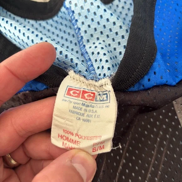 Vintage 90s NHL New York Rangers All Over Print Hockey Mesh CCM Jersey Sz Medium - Picture 6 of 10